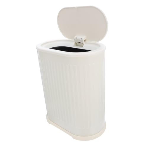 ULTECHNOVO Kunststoff Müllbehälter mit Pressdeckel Geruchsdichter Küchenabfalleimer Schlanker Badabfallkorb Einfach zu Reinigen Modernes Design für Zuhause Büro Schlafzimmer ULTECHNOVO Kunststoff Müllbehälter mit Pressdeckel Geruchsdichter Küchenabfalleimer Schlanker Badabfallkorb Einfach zu Reinigen Modernes Design für Zuhause Büro Schlafzimmer von ULTECHNOVO