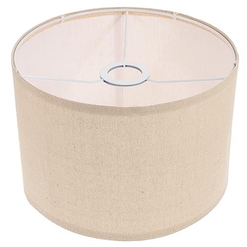 ULTECHNOVO Lampenschirm aus Gelbem Leinen Abnehmbar Retro Stehlampe und Tischlampe Ersatz Lampenschirm für Wohnzimmer und Hotel Natürlicher Stoff Einfache Montage Blendfrei und Augenschonend von ULTECHNOVO