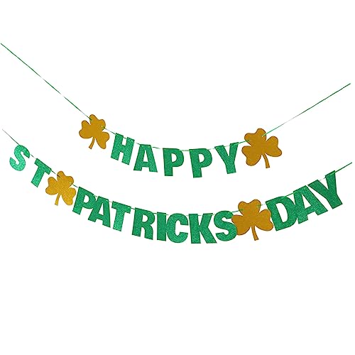 ULTECHNOVO Leichte Dreieckige Papier Wimpelkette mit Kleeblatt Kreative Hängedekoration für Patricks Day Party Wiederverwendbares Banner für Festliche ULTECHNOVO Leichte Dreieckige Papier Wimpelkette mit Kleeblatt Kreative Hängedekoration für Patricks Day Party Wiederverwendbares Banner für Festliche von ULTECHNOVO