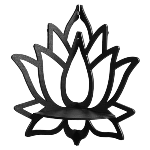ULTECHNOVO Lotus Wandregal Holz Eckregal für Wandmontage Schwebendes Regal zur Dekoration Aufbewahrung für Wohnzimmer Schlafzimmer Küche Bad von ULTECHNOVO