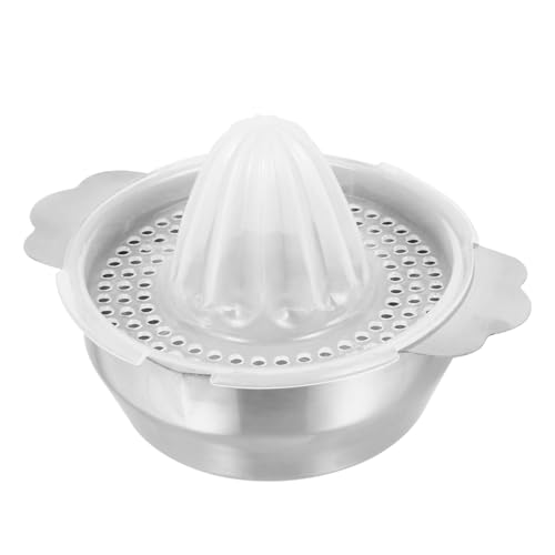 ULTECHNOVO Manuelle Edelstahl zitronenpresse Förmiger Ausgießöffnung und Komfortablem Griff Kompakter Handentsafter für Orangen Limetten Vielseitig und Platzsparend für Küche und Unterwegs von ULTECHNOVO