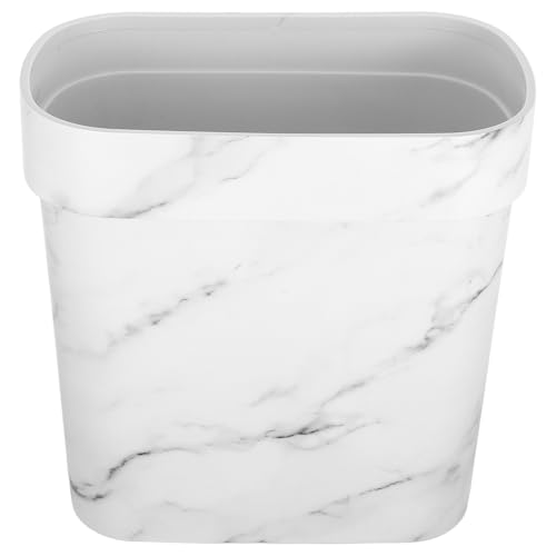 ULTECHNOVO Marmor Muster Mülleimer Ovaler Kunststoff Abfallbehälter ohne Deckel Schlanker Müllcontainer für Schlafzimmer Badezimmer und Küche Elegant und Pflegeleicht ULTECHNOVO Marmor Muster Mülleimer Ovaler Kunststoff Abfallbehälter ohne Deckel Schlanker Müllcontainer für Schlafzimmer Badezimmer und Küche Elegant und Pflegeleicht von ULTECHNOVO