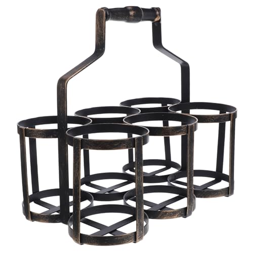 ULTECHNOVO Milchflaschen Weinträger Weinkorb Mit Griff Dekoratives Bauernhaus Weinregal Weinlagerregal Aus Eisen Weinflaschenträger Aus Eisen Weinregal Mit Griff ULTECHNOVO Milchflaschen Weinträger Weinkorb Mit Griff Dekoratives Bauernhaus Weinregal Weinlagerregal Aus Eisen Weinflaschenträger Aus Eisen Weinregal Mit Griff von ULTECHNOVO