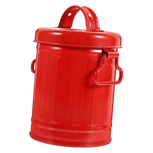 ULTECHNOVO Mini Desktop Abfalleimer mit Deckel Robuster Eiseneimer als Stifthalter und Makeup Pinsel Organizer Kompakter Schreibtisch Aufbewahrungseimer für Büro und Zuhause Langlebig und von ULTECHNOVO