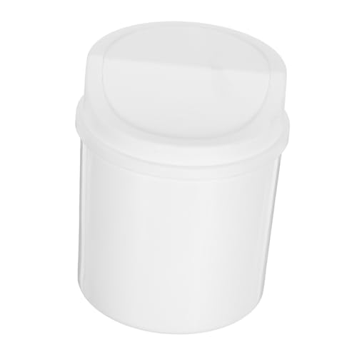 ULTECHNOVO Mini-Desktop-Mülleimer Mini -Müll Kleiner Mülleimer für den Schreibtisch Badezimmerabfallkorb Plastik Weiß von ULTECHNOVO
