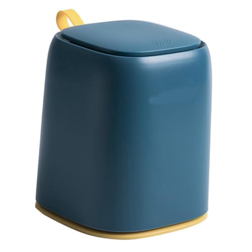 ULTECHNOVO Mini Müllbehälter mit Druckdeckel Multifunktionale Aufbewahrungsbox für Büro Bad und Zuhause Kompakter Tischabfalleimer aus Geruchsdicht und Hygienisch mit Silikongriff Dunkelblau ULTECHNOVO Mini Müllbehälter mit Druckdeckel Multifunktionale Aufbewahrungsbox für Büro Bad und Zuhause Kompakter Tischabfalleimer aus Geruchsdicht und Hygienisch mit Silikongriff Dunkelblau von ULTECHNOVO