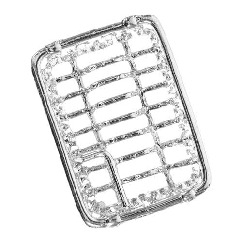 ULTECHNOVO Modellhauszubehör Abtropfgestell Für Arbeitsplatte Dollhouse Dish Rack Kleiner Geschirrtrockenständer Über Dem Wäscheständer Der Spüle Mini -schüssel Abflusser Silver Metall von ULTECHNOVO