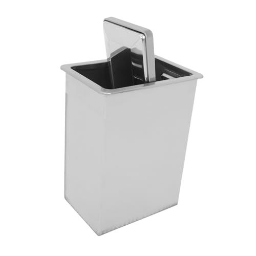 ULTECHNOVO Mülleimer Mit Integriertem Abfalldeckel Aus Edelstahl Schwingdeckel Küchenmülleimer Mit Deckel Mülleimer Mit Schwingdeckel Einbaumülleimer Für Die Arbeitsplatte Badezimmer von ULTECHNOVO