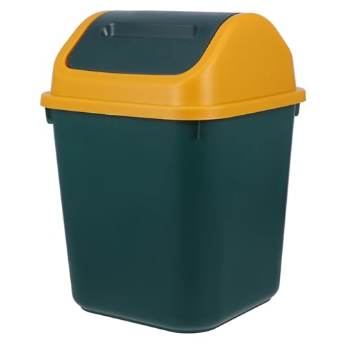 ULTECHNOVO Mülleimer mit Klappdeckel Platzsparender Abfalleimer für Badezimmer Schlafzimmer Büro Stilvoller Müllbehälter für Zuhause und Kleine Grüner und Gelber Look ULTECHNOVO Mülleimer mit Klappdeckel Platzsparender Abfalleimer für Badezimmer Schlafzimmer Büro Stilvoller Müllbehälter für Zuhause und Kleine Grüner und Gelber Look von ULTECHNOVO