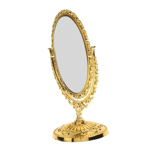 ULTECHNOVO Ovaler Dekorativer Schminkspiegel mit Doppelter Ansicht Vintage Tischspiegel für Frauen für Makeup Hautpflege im Schlafzimmer ULTECHNOVO Ovaler Dekorativer Schminkspiegel mit Doppelter Ansicht Vintage Tischspiegel für Frauen für Makeup Hautpflege im Schlafzimmer von ULTECHNOVO