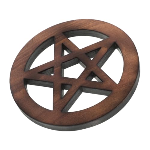 ULTECHNOVO Pentagram Holzmatte Altar Kerzenteller für Heidnische Altäre Retro Holzornament und Metaphysische Wanddekoration für Rituale Zeremonien und Spirituelle Praktiken Hellbraun ULTECHNOVO Pentagram Holzmatte Altar Kerzenteller für Heidnische Altäre Retro Holzornament und Metaphysische Wanddekoration für Rituale Zeremonien und Spirituelle Praktiken Hellbraun von ULTECHNOVO