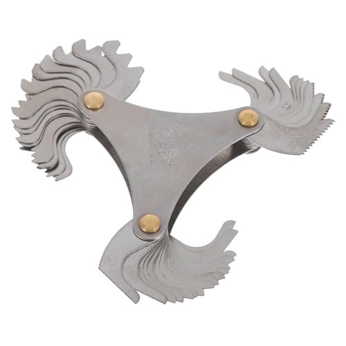 ULTECHNOVO Präzises Gewindesteigungslehre-set aus Kohlenstoffstahl Us-gewinde-messwerkzeug für Innen Außengewinde Tragbares Schraubengewindemessgerät für Industrielle Messungen ULTECHNOVO Präzises Gewindesteigungslehre-set aus Kohlenstoffstahl Us-gewinde-messwerkzeug für Innen Außengewinde Tragbares Schraubengewindemessgerät für Industrielle Messungen von ULTECHNOVO