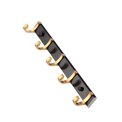 ULTECHNOVO Punch Aluminium Garderobenhaken mit Haken Selbstklebendes Tür Rückwand Regal für Kleidung Schlüssel Handtücher Rostfrei für Bad Büro Wohnzimmer von ULTECHNOVO