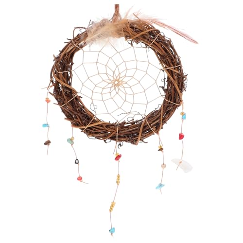 ULTECHNOVO Rattan Gewebter Wanddeko für Fenster und Auto Boho Hängedekoration mit Bunten Farben für Ästhetisches Zimmer und Kinderzimmer Langlebiges Anhängerdekor von ULTECHNOVO