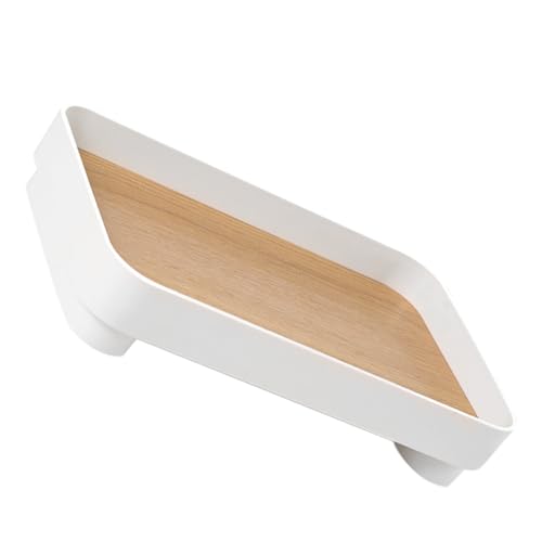 ULTECHNOVO Rechteckiges Holzmaserung Tablett Kosmetik Aufbewahrung Schmuck Organizer für Badezimmer Schlafzimmer Schminktisch mit Großer Kapazität Multifunktionales Aufbewahrungsfach von ULTECHNOVO