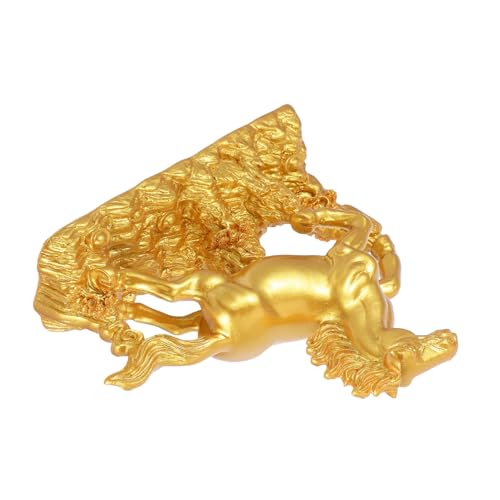 ULTECHNOVO Resin Pferdeskulptur Kleine Stehende Figur aus Harz Dekorative Tierfigur für Büro und Bücherregal Vielseitige Wohnraumdekoration Geschenkidee für Pferdeliebhaber Maße von ULTECHNOVO