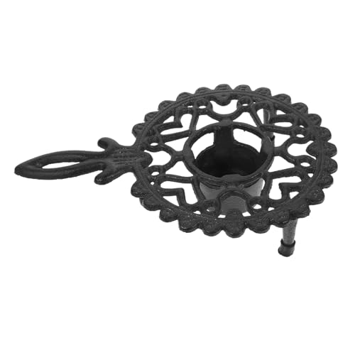 ULTECHNOVO Retro Gusseisen Teewärmer Stövchen mit Hohlraumdesign Stabiler Anti rutsch Boden Vielseitig als Teekannenhalter und Milchwärmer für Haushalt Büro Teestube und Geeignet von ULTECHNOVO
