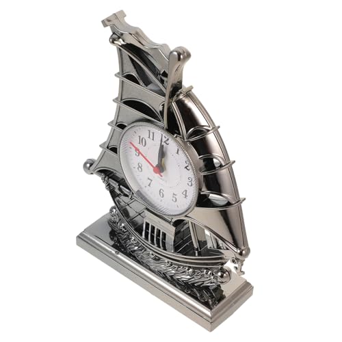 ULTECHNOVO Retro Segelboot Tischuhr Kreative Alarm Clock im Nautischen Design für Schlafzimmer und Wohnzimmer Präzise und Leise aus Langlebigem zur Dekoration Ihres von ULTECHNOVO