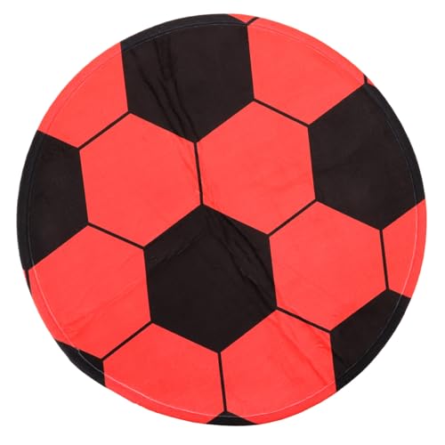 ULTECHNOVO Runder Rutschfester Fußball Teppich Waschbare Anti rutsch Matte für Wohnzimmer Schlafzimmer Badezimmer Leicht Vielseitig Einsetzbar Sicherer Bodenbelag für Zuhause von ULTECHNOVO