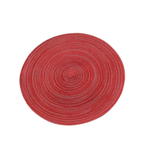 ULTECHNOVO Rundes Tischset aus Baumwolle und Leinen Hitzebeständiger Rutschfester Platzdeckchen für Esstisch für Küche und Esszimmer Rot ULTECHNOVO Rundes Tischset aus Baumwolle und Leinen Hitzebeständiger Rutschfester Platzdeckchen für Esstisch für Küche und Esszimmer Rot von ULTECHNOVO