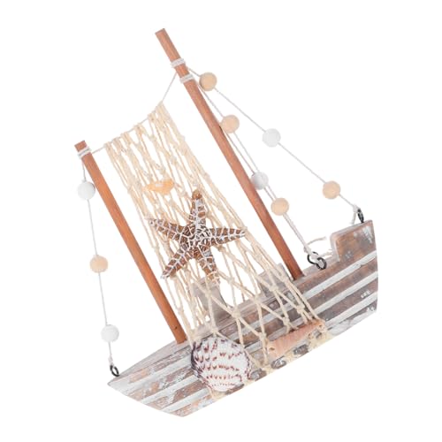 ULTECHNOVO Rustikales Holz Segelboot Modell Miniatur Segelschiff Dekoration Wohnaccessoire für Tisch Vielseitiges Ocean Decor als und Party Deko von ULTECHNOVO