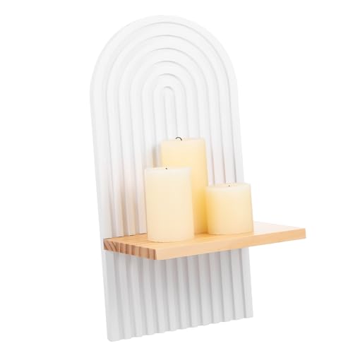 ULTECHNOVO Rustikales Holz Wandregal Weiß Wandmontierter Kerzenhalter und Pflanzenhalter Platzsparendes Stabiles Wanddisplay für Wohnzimmer und Schlafzimmer Einzigartiges Dekoratives ULTECHNOVO Rustikales Holz Wandregal Weiß Wandmontierter Kerzenhalter und Pflanzenhalter Platzsparendes Stabiles Wanddisplay für Wohnzimmer und Schlafzimmer Einzigartiges Dekoratives von ULTECHNOVO