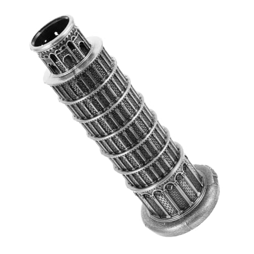 ULTECHNOVO Schiefer Turm Von Pisa Statue Aus Metall Vintage Architektur Modell Italien Souvenirfigur Retro Dekoration Für Schreibtisch Oder Regal Zeitloses Silber Finish Kompaktes Design von ULTECHNOVO