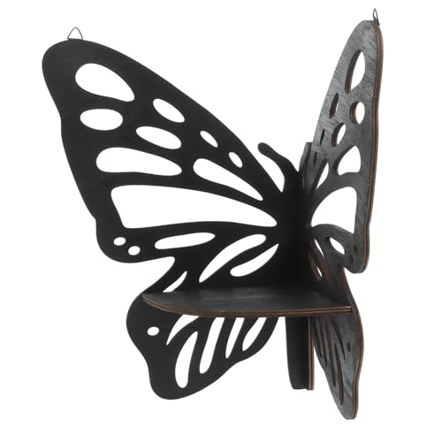 ULTECHNOVO Schmetterlings Wandregal aus Holz Stilvolles Hängendes Eckregal mit Einzigartigem Design Langlebig und für Dekoration und Aufbewahrung Jedem von ULTECHNOVO
