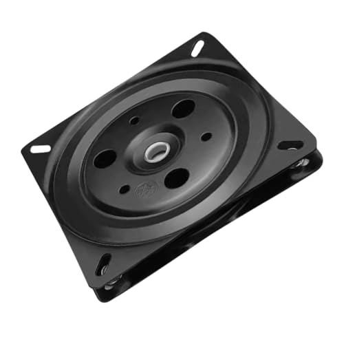 ULTECHNOVO Schwarze Möbel Drehplatte Drehbarer Stuhl Drehteller aus Metall für Barhocker Sofa Tv Ständer Robuste Dicke Quadratische Basis Einfache Montage Vielseitig Einsetzbar von ULTECHNOVO