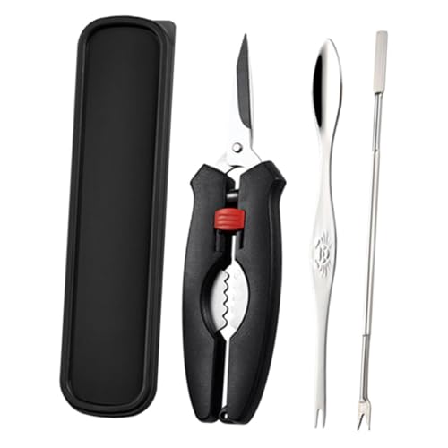 ULTECHNOVO Seafood Tool Set Teilig mit Krabben Schere Krabben Langlebig und Leichtes Öffnen von Schalentieren für Meeresfrüchte Partys und Genussvolles von ULTECHNOVO