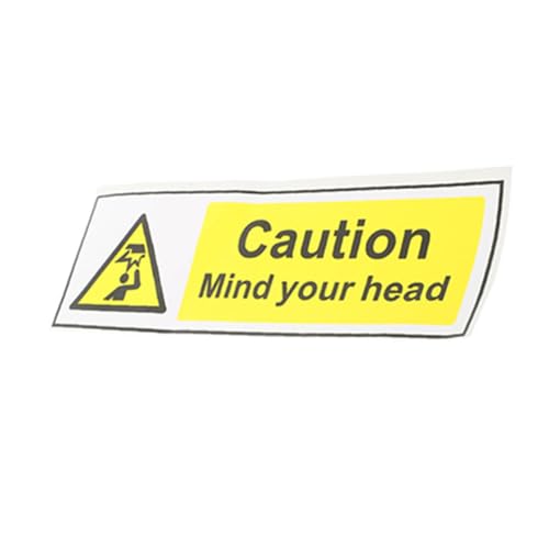 ULTECHNOVO Selbstklebendes Warnschild Für Niedrige Decken Wandaufkleber Als Achtung Kopfschild Selbstklebende Sicherheitsschilder Für Deckenhöhe von ULTECHNOVO