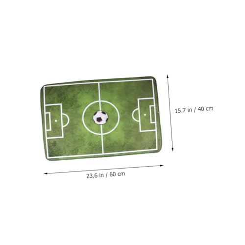 ULTECHNOVO Skid Resistant Mini Fußballfeld Teppich aus Weichem Flanell rutschfeste Bodenmatte für Schlafzimmer Wohnzimmer Dekorativer Spielteppich mit Feiner Verarbeitung und ULTECHNOVO Skid Resistant Mini Fußballfeld Teppich aus Weichem Flanell rutschfeste Bodenmatte für Schlafzimmer Wohnzimmer Dekorativer Spielteppich mit Feiner Verarbeitung und von ULTECHNOVO