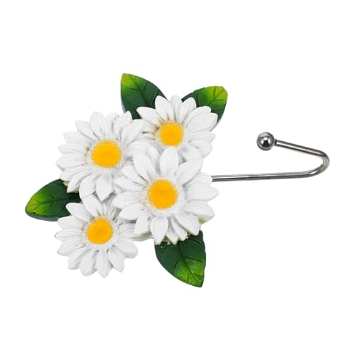 ULTECHNOVO Sonnenblumen Wandhaken aus Resin Dekorativer Kleiderhaken für Wand Selbstklebender Huthaken für Schlüssel Handtücher und Küchenaccessoires mit Stabiler Befestigung von ULTECHNOVO