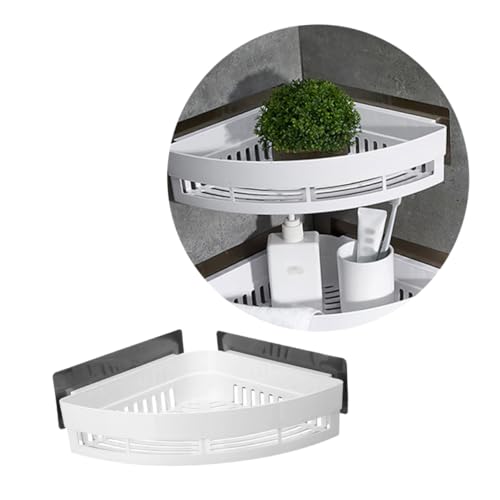 ULTECHNOVO Stark Haftendes Bohrfreies Eckregal aus Weißem Abs Kunststoff Dreieckiges Badezimmer wandregal mit Abtropfendem Design Platzsparender Organizer für Küche Bad und Wc ULTECHNOVO Stark Haftendes Bohrfreies Eckregal aus Weißem Abs Kunststoff Dreieckiges Badezimmer wandregal mit Abtropfendem Design Platzsparender Organizer für Küche Bad und Wc von ULTECHNOVO