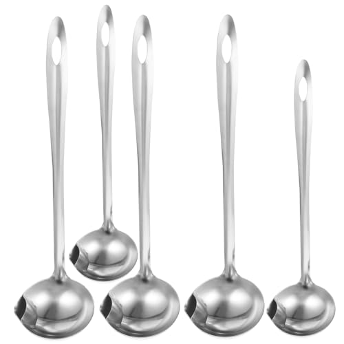 ULTECHNOVO Suppenölabscheider Schöpfkelle 5 Stück Ölfilterlöffel Wiederverwendbar für Fondue Suppen Küchenutensilien ULTECHNOVO Suppenölabscheider Schöpfkelle 5 Stück Ölfilterlöffel Wiederverwendbar für Fondue Suppen Küchenutensilien von ULTECHNOVO