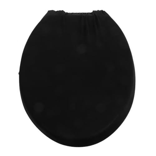 ULTECHNOVO Toilettenabdeckung Staubbedeckung Badezimmerdekor WC-Abdeckung Kissen Toilettensitzauflage für zu Hause Deckelpolster für Toilettenwassertank WC-Tank-Pad- Polyester Schwarz von ULTECHNOVO