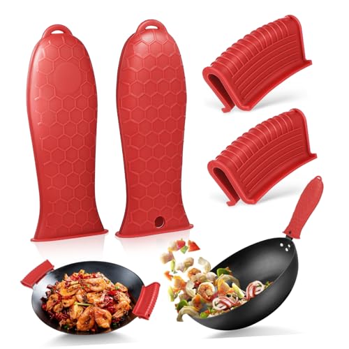 ULTECHNOVO Topfgriff Schutz Set Teiliges Set Hitzebeständige Handgriffe Topfheber Rutsch Temperaturbeständig Einsetzbar für Verschiedene Pfannen und Töpfe Rote Farbe ULTECHNOVO Topfgriff Schutz Set Teiliges Set Hitzebeständige Handgriffe Topfheber Rutsch Temperaturbeständig Einsetzbar für Verschiedene Pfannen und Töpfe Rote Farbe von ULTECHNOVO