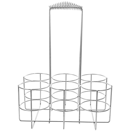 ULTECHNOVO Tragbarer Bierflaschenhalter aus Metall Hochwertiges Bierregal für Grillpartys und Täglichen Gebrauch Robuster Bierflaschenträger mit Praktischem Griff für Bar von ULTECHNOVO