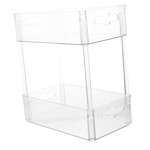 ULTECHNOVO Transparenter Makeup Organizer mit Doppeltem Design Kosmetik Aufbewahrungsbox für Schminktisch Badezimmer und Hautpflegeprodukte Praktische Lösung zur Aufbewahrung und von ULTECHNOVO