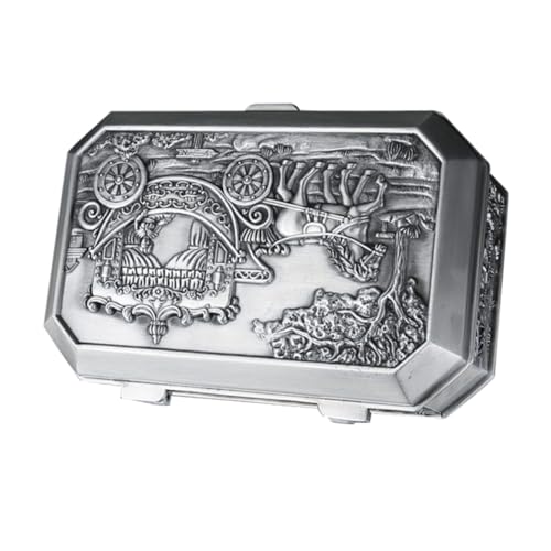 ULTECHNOVO Vintage Schmuckbox aus Metall mit Prägung Eleganter Schmuckhalter für Ringe und Ohrringe Stilvolle Aufbewahrung für Mädchen zur Hochzeit für Besondere Anlässe ULTECHNOVO Vintage Schmuckbox aus Metall mit Prägung Eleganter Schmuckhalter für Ringe und Ohrringe Stilvolle Aufbewahrung für Mädchen zur Hochzeit für Besondere Anlässe von ULTECHNOVO