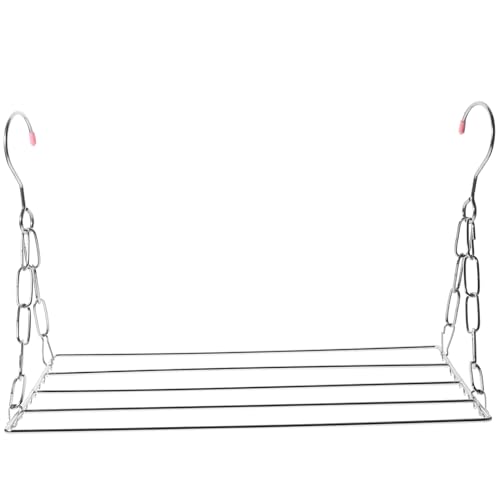 ULTECHNOVO Wäscheständer Für Draußen Und Balkon Aus Edelstahl Zum Trocknen Von Kleidung Schuhen Und Spielzeug Kompakt Und Mit Hängeregal Für Fenster von ULTECHNOVO