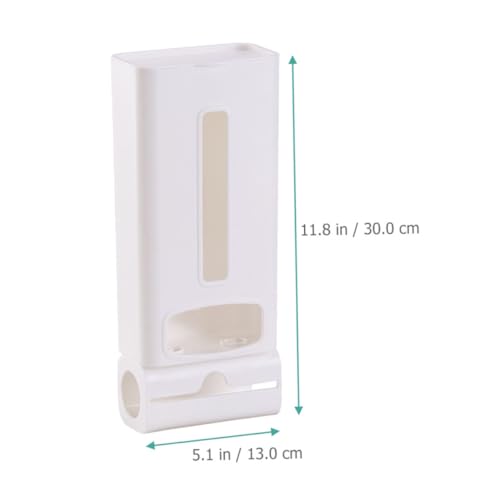 ULTECHNOVO Wandmontierter Müllbeutelspender Weiß Platzsparend Kunststoff Müllsackhalter Küchenorganizer Einfach zu Montieren Vielseitig für Zuhause Bad Schrank Regal von ULTECHNOVO