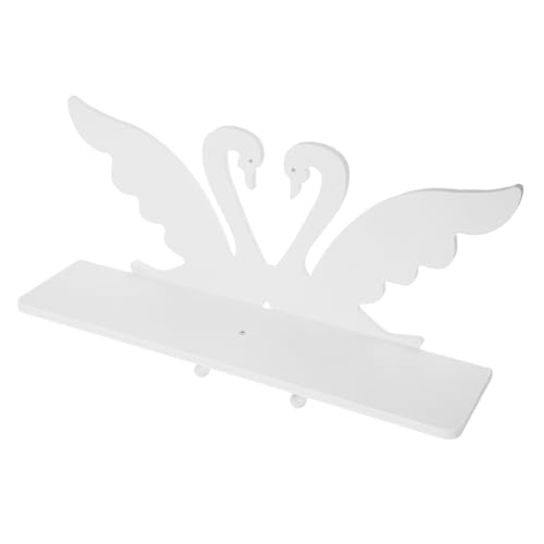 ULTECHNOVO Wandregal Form Eines Schwans Wandmontiertes Regal aus Strapazierfähigem Kunststoff für Zuhause Schwebendes Regal für Dekoration Weißes Design von ULTECHNOVO