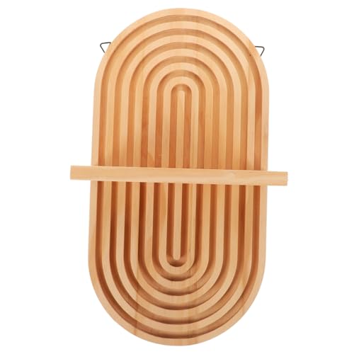 ULTECHNOVO Wandregal Oval aus Holz Einlagig Boho Deko für Wohnzimmer Schlafzimmer und Badezimmer Wandmontage Platzsparend und Funktional für Kleine Räume von ULTECHNOVO