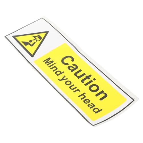 ULTECHNOVO Warnschild Achten Sie Ihren Kopf Selbstklebender Aufkleber Niedrige Decke Warnhinweis Witterungsbeständig für Lager Schule Werkstatt und Fabrik Geeignet von ULTECHNOVO