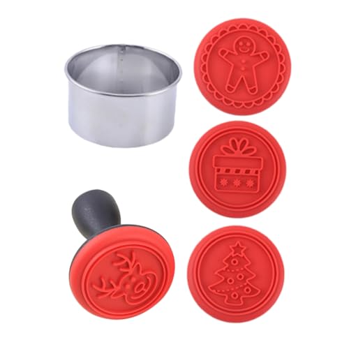 ULTECHNOVO Weihnachtlicher Keksstempel aus Lebensmittelechtem Silikon DIY Backform für Plätzchen und Fondant Robustes Teiliges für und Kreative Dekorationen von ULTECHNOVO