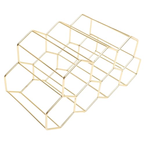 ULTECHNOVO Weinflaschenregal Metall Nordischer Stil Stabiler Weinständer für Schreibtisch Hohler Weinflaschen Organizer Dekoratives Weingestell für Küche und Bar von ULTECHNOVO