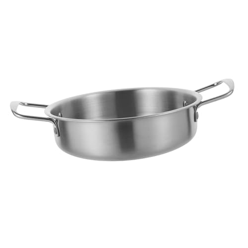 ULTECHNOVO Wok Pfanne mit Griffen Suppentopf für Induktionsherde Vielseitiger Kochtopf für Hot Pot und Pfannengerichte Robustes Material Energiesparend Leicht zu Reinigen von ULTECHNOVO