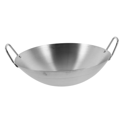 ULTECHNOVO Wokpfanne Multifunktionale Frittierpfanne mit Griffen für Gas und Induktion Bbq Rührei und Robust und Langlebig von ULTECHNOVO