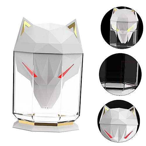 ULTECHNOVO Wolf Form Desktop Luftbefeuchter Tragbarer Leiser Luftbefeuchter mit Bunten Nachtlichtern für Schlafzimmer Wohnzimmer und Büro Stilvolles Design von ULTECHNOVO